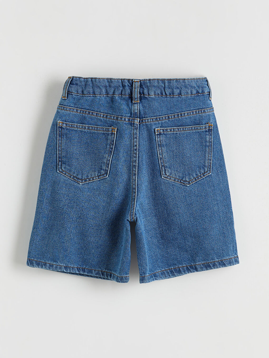 Adjustable Waist Girls' Denim Shorts-1