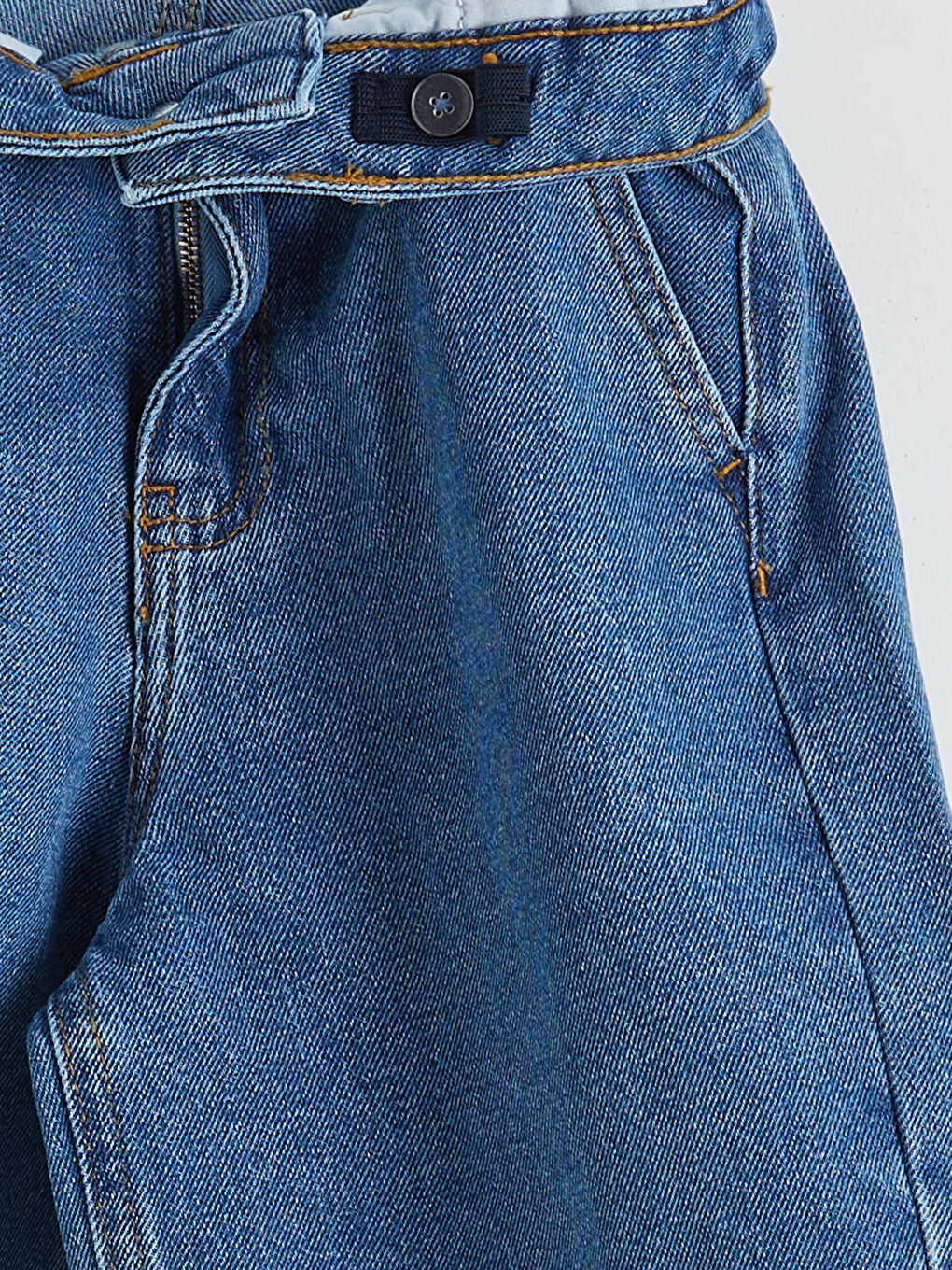 Adjustable Waist Girls' Denim Shorts-2