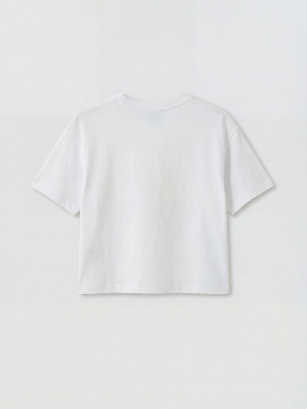 Тениска с обло деколте с щампа за момичета-1