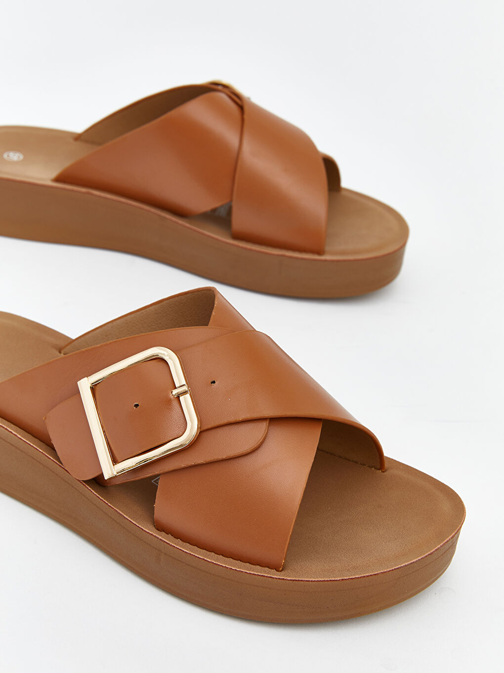 Leather-look Slides for Women-2