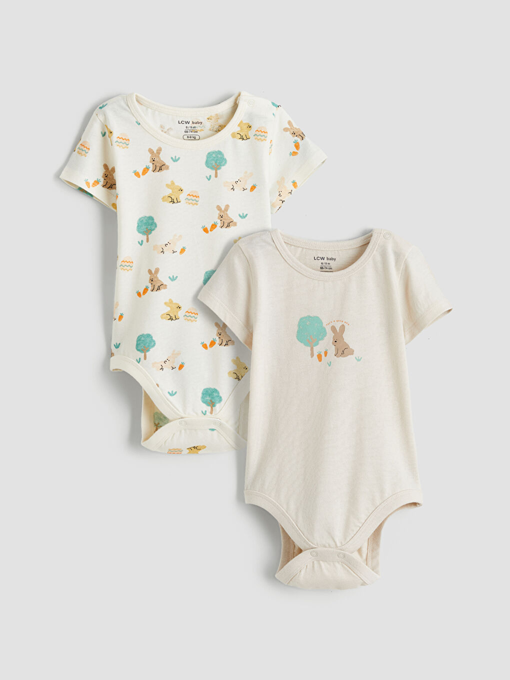 Printed Baby Boys' Snap Bodysuit 2 Pack