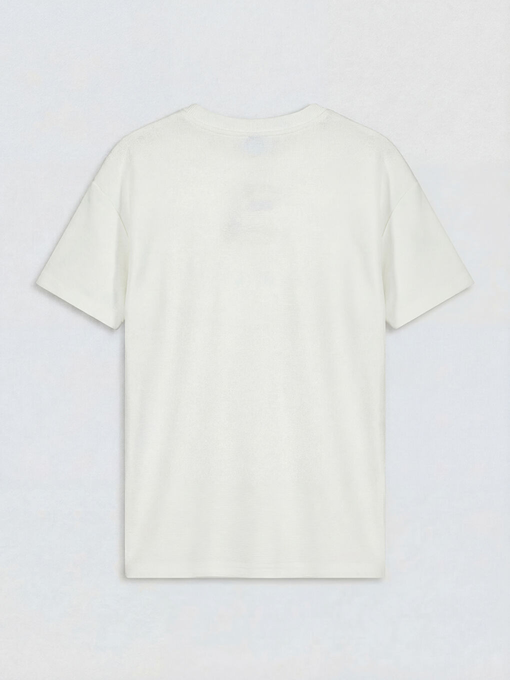 Ekru Bisiklet Yaka Yazı Nakışlı Erkek Çocuk Tişört-1