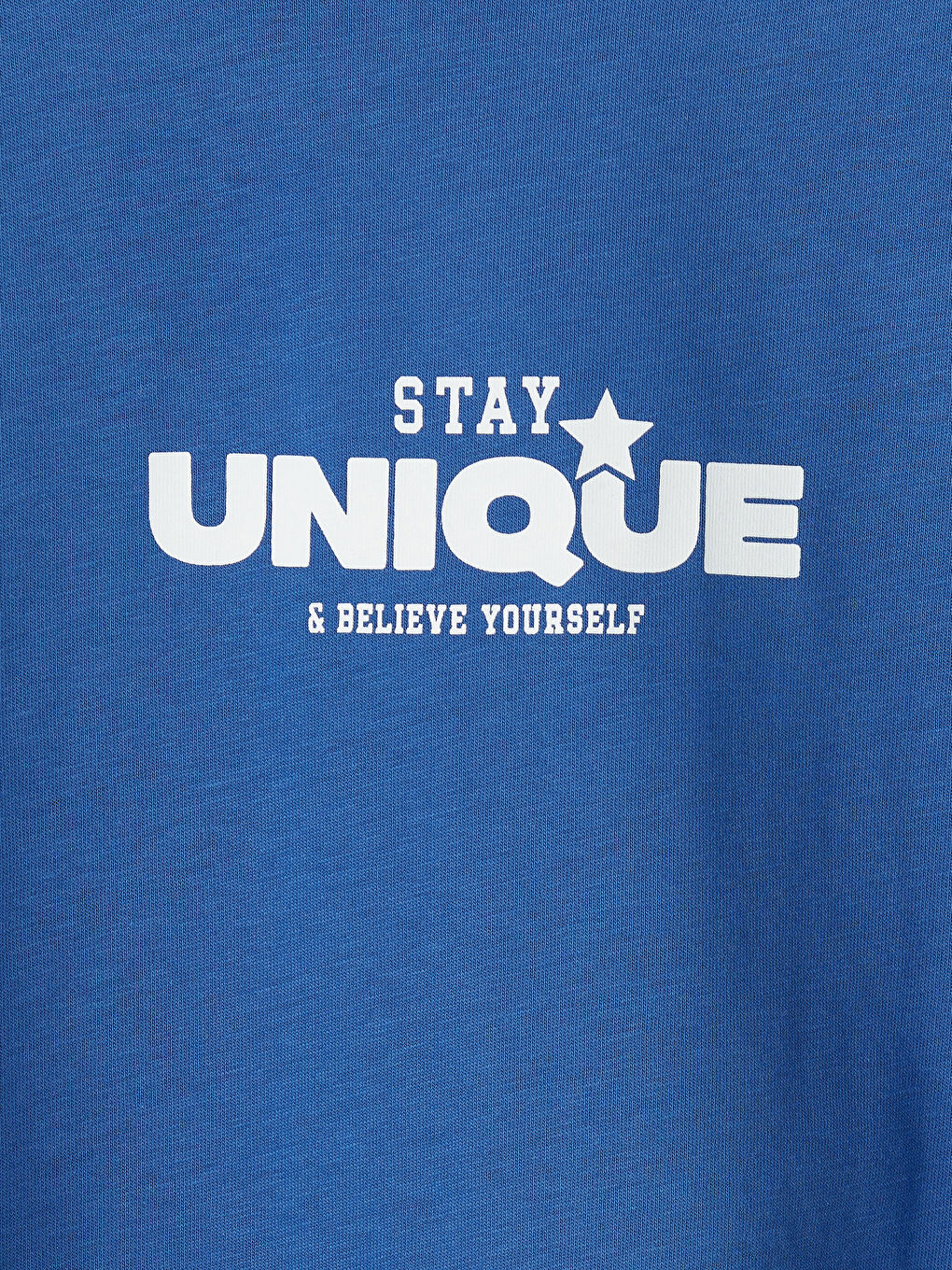 Mavi Bisiklet Yaka Slogan Baskılı Erkek Çocuk Tişört-2