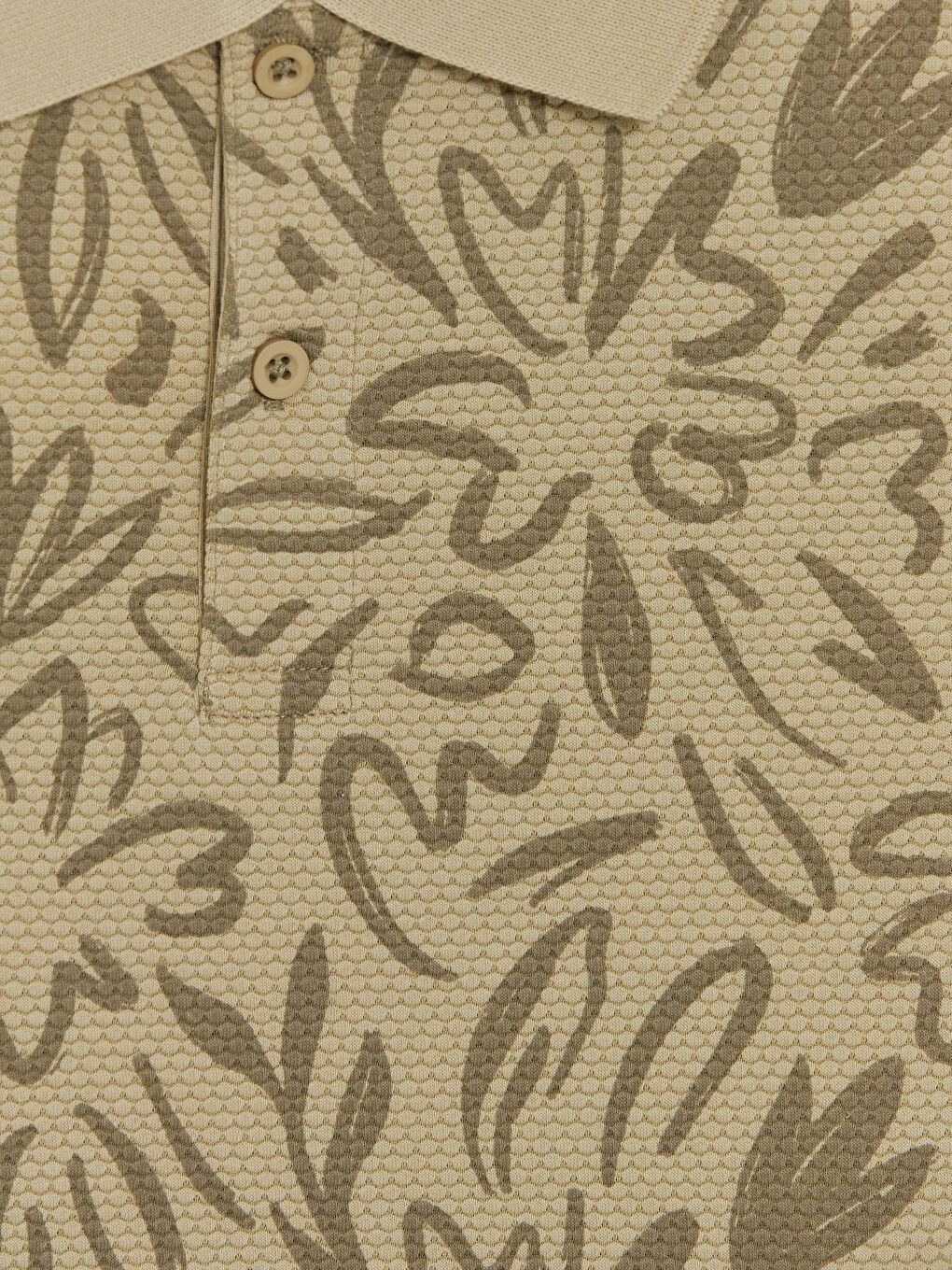 Haki Polo Yaka Desenli Erkek Çocuk Tişört-2