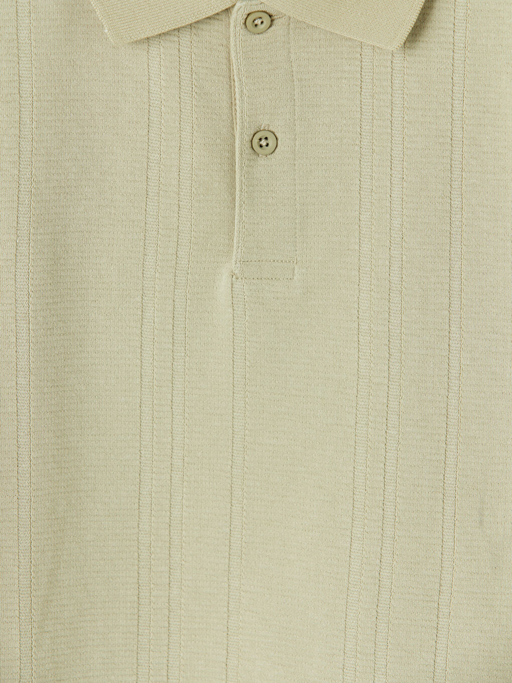 Haki Polo Yaka Dokulu Erkek Çocuk Tişört-2