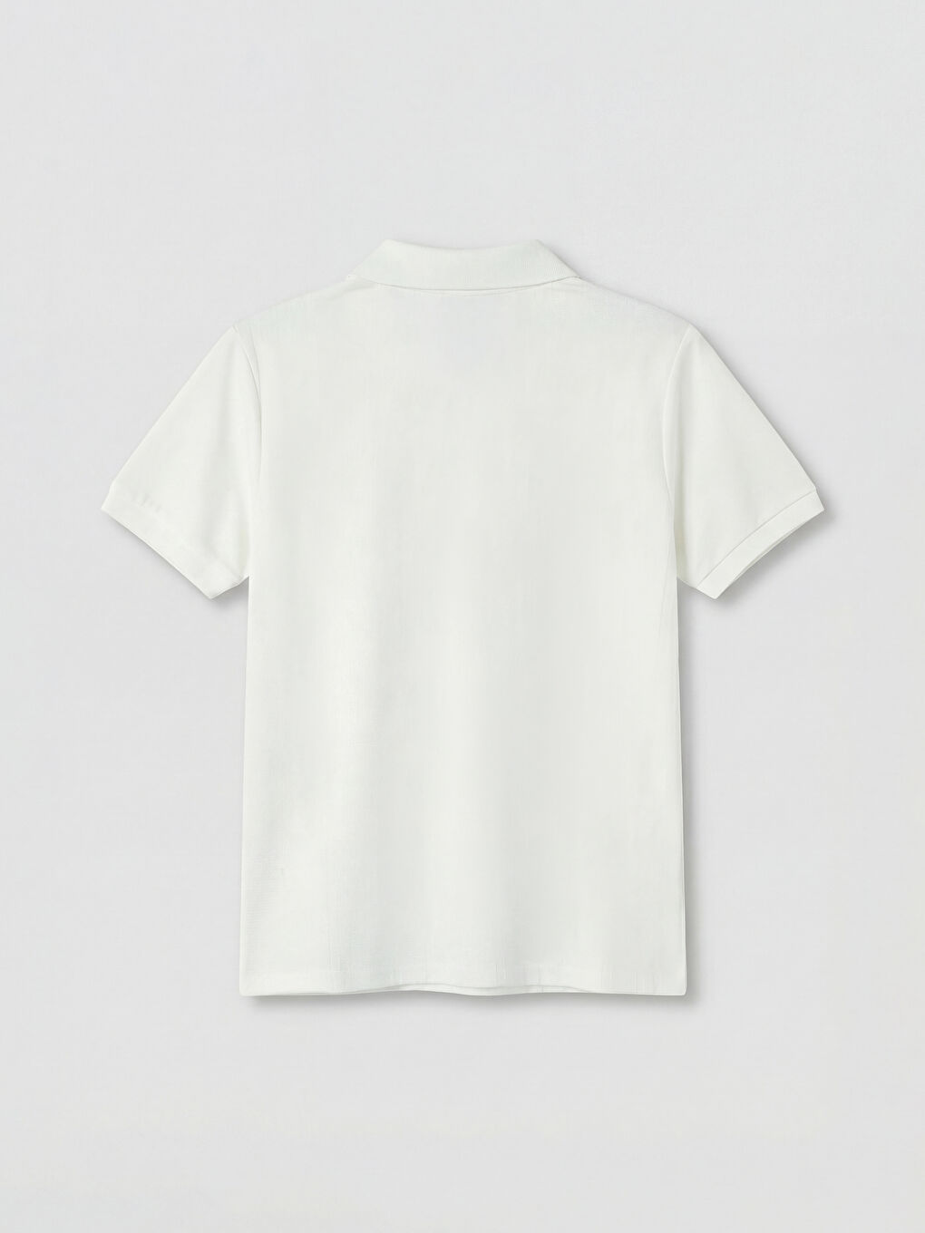 Ekru Polo Yaka Dokulu Erkek Çocuk Tişört-1