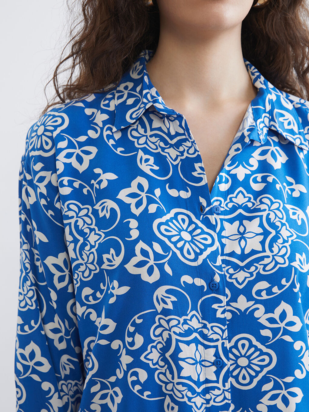 Візерункова сорочка оверсайз для жінок-2