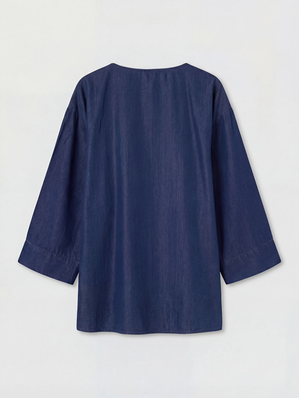 Double Breasted Collar Women's Jean Kimono-5