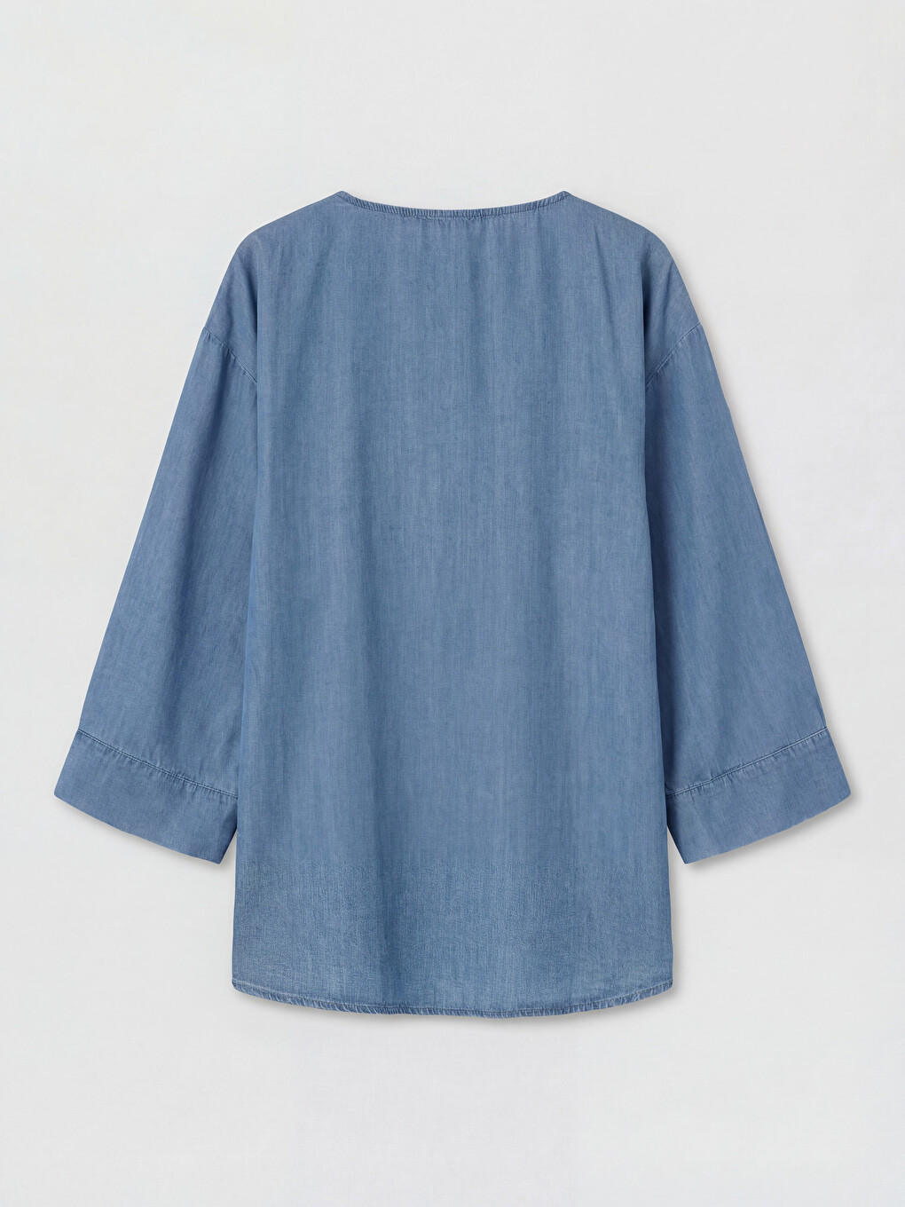 Double Breasted Collar Women's Jean Kimono-5