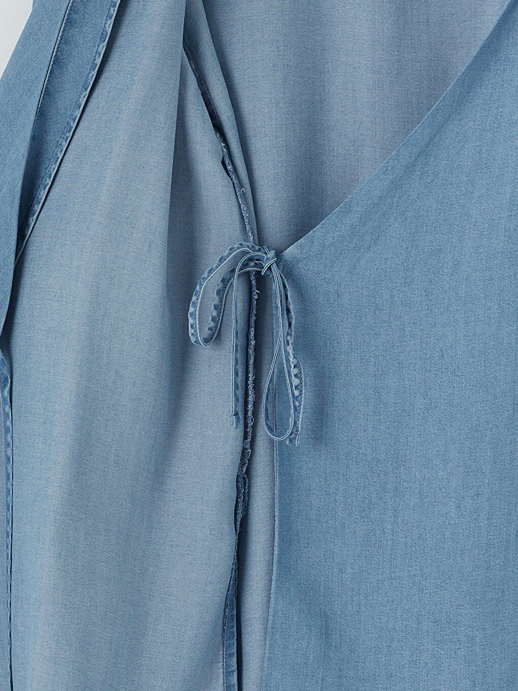Double Breasted Collar Women's Jean Kimono-6