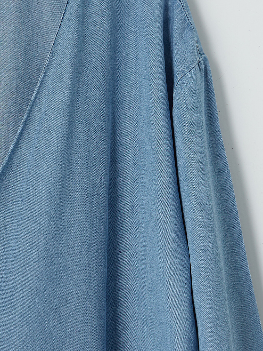 Double Breasted Collar Women's Jean Kimono-7