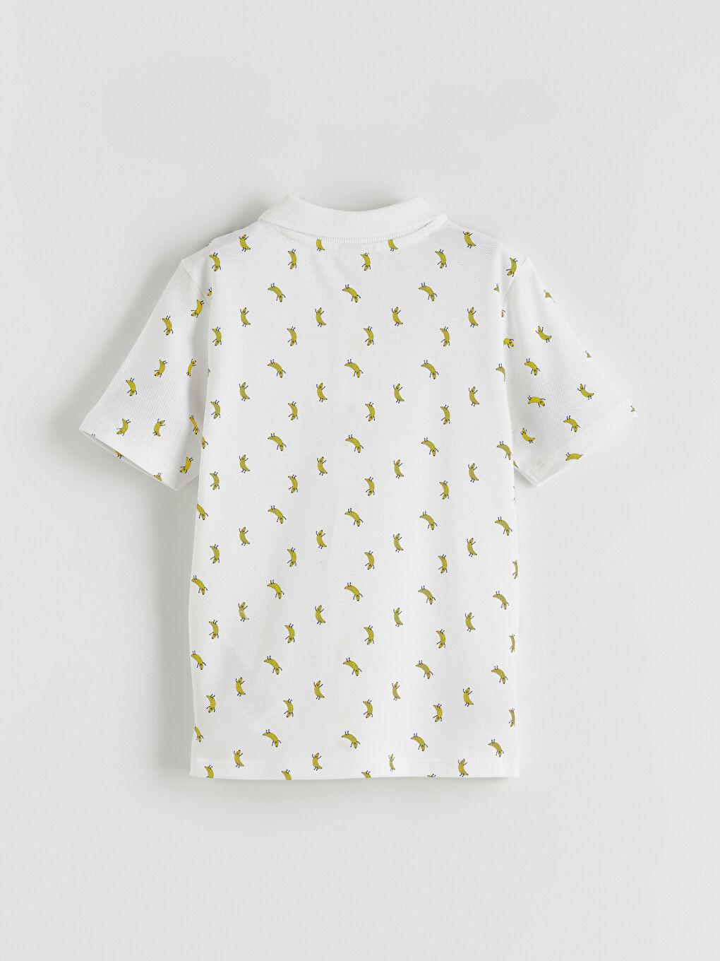 Beyaz Polo Yaka Erkek Çocuk Tişört-2