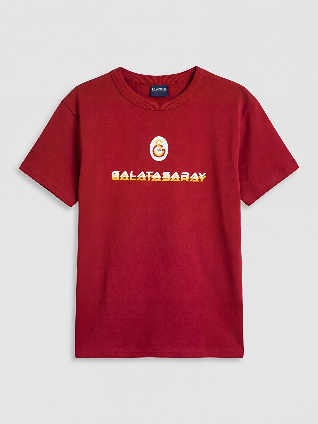 Kırmızı Bisiklet Yaka Galatasaray Baskılı Erkek Çocuk Tişört