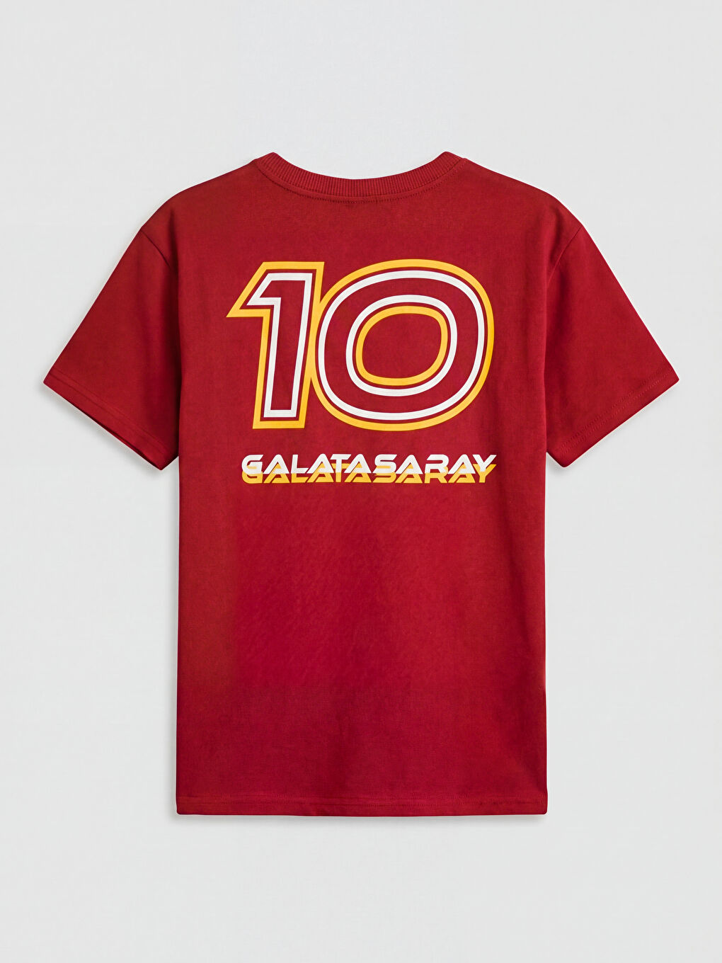 Kırmızı Bisiklet Yaka Galatasaray Baskılı Erkek Çocuk Tişört-1