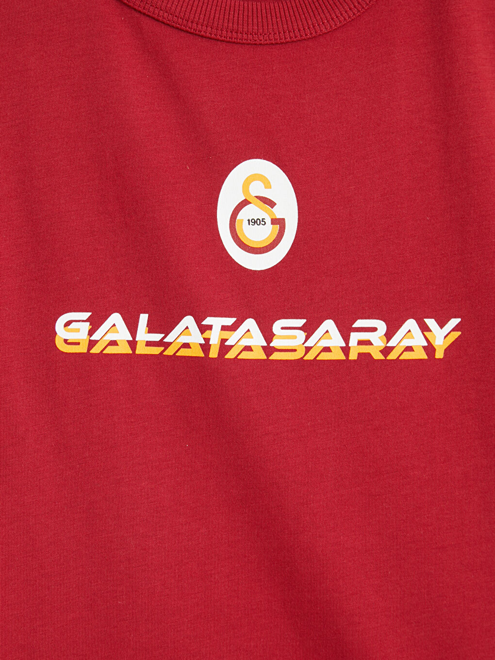 Kırmızı Bisiklet Yaka Galatasaray Baskılı Erkek Çocuk Tişört-2