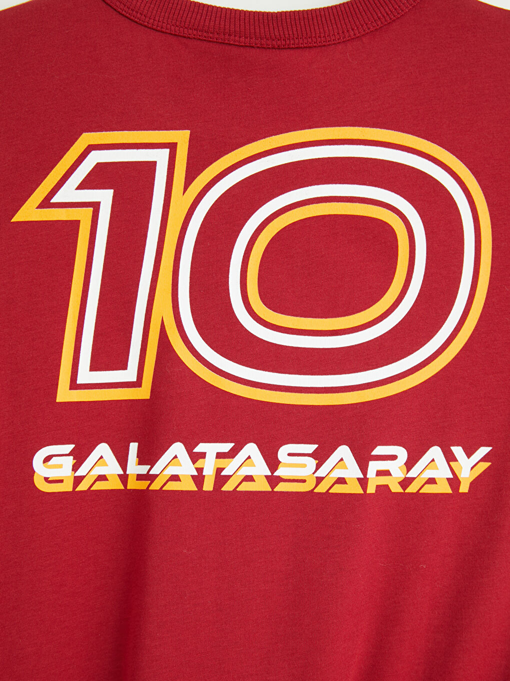 Kırmızı Bisiklet Yaka Galatasaray Baskılı Erkek Çocuk Tişört-3