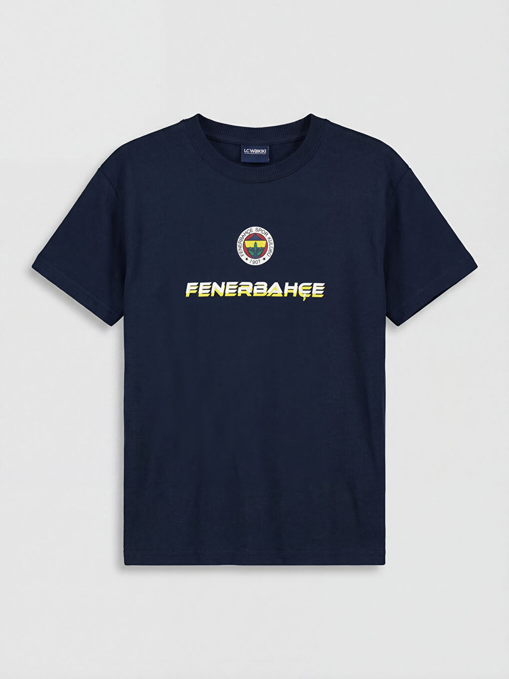 Lacivert Fenerbahçe Baskılı Erkek Çocuk Tişört-1