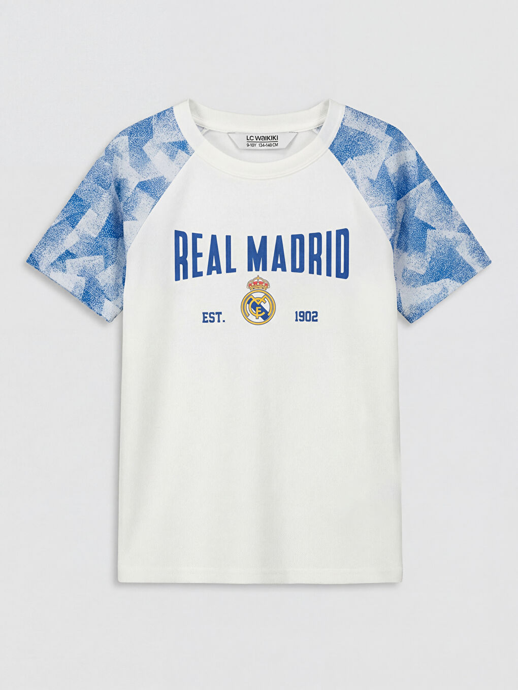 Ekru Real Madrid Baskılı Erkek Çocuk Tişört