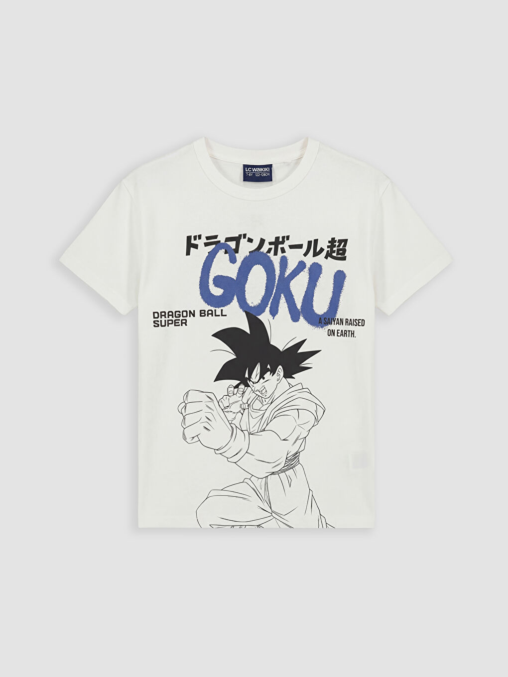 Beyaz Dragon Ball Baskılı Erkek Çocuk Tişört