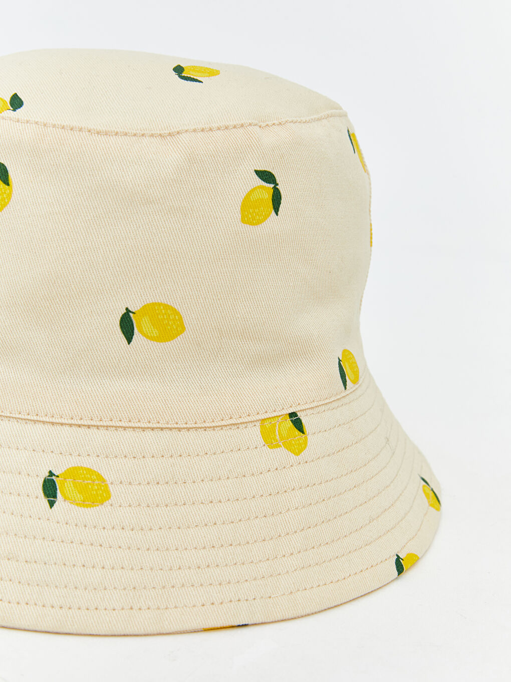 Ekru Nakışlı Kız Çocuk Kep Şapka -5