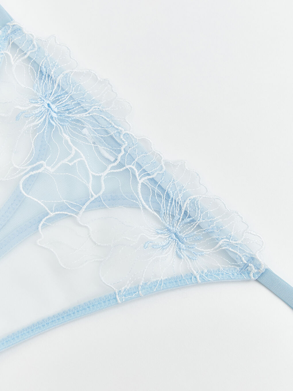 Mavi Brode Fantezi Tanga Külot-2