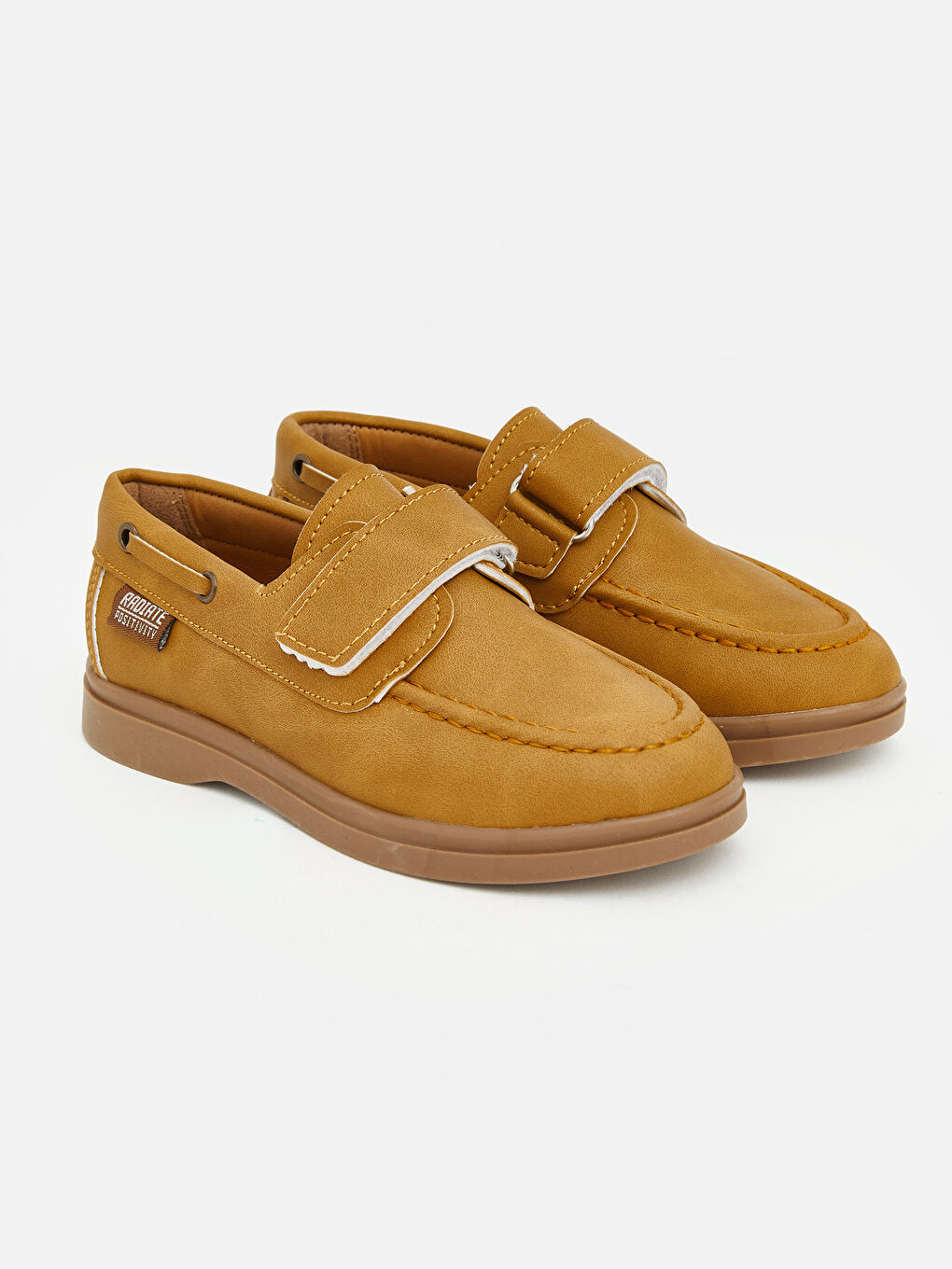 Bej Deri Görünümlü Erkek Çocuk Klasik Ayakkabı	