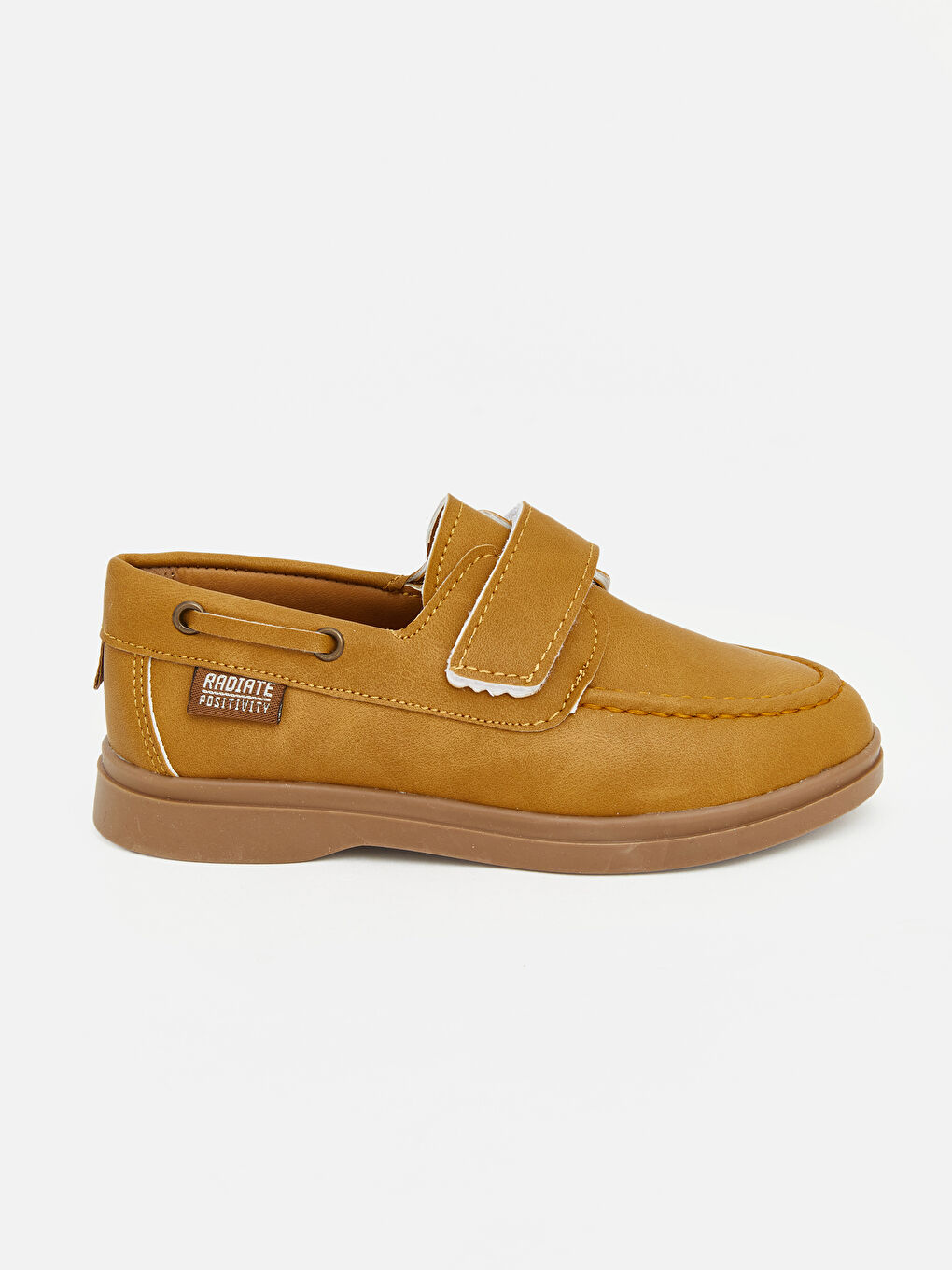 Bej Deri Görünümlü Erkek Çocuk Klasik Ayakkabı	-1