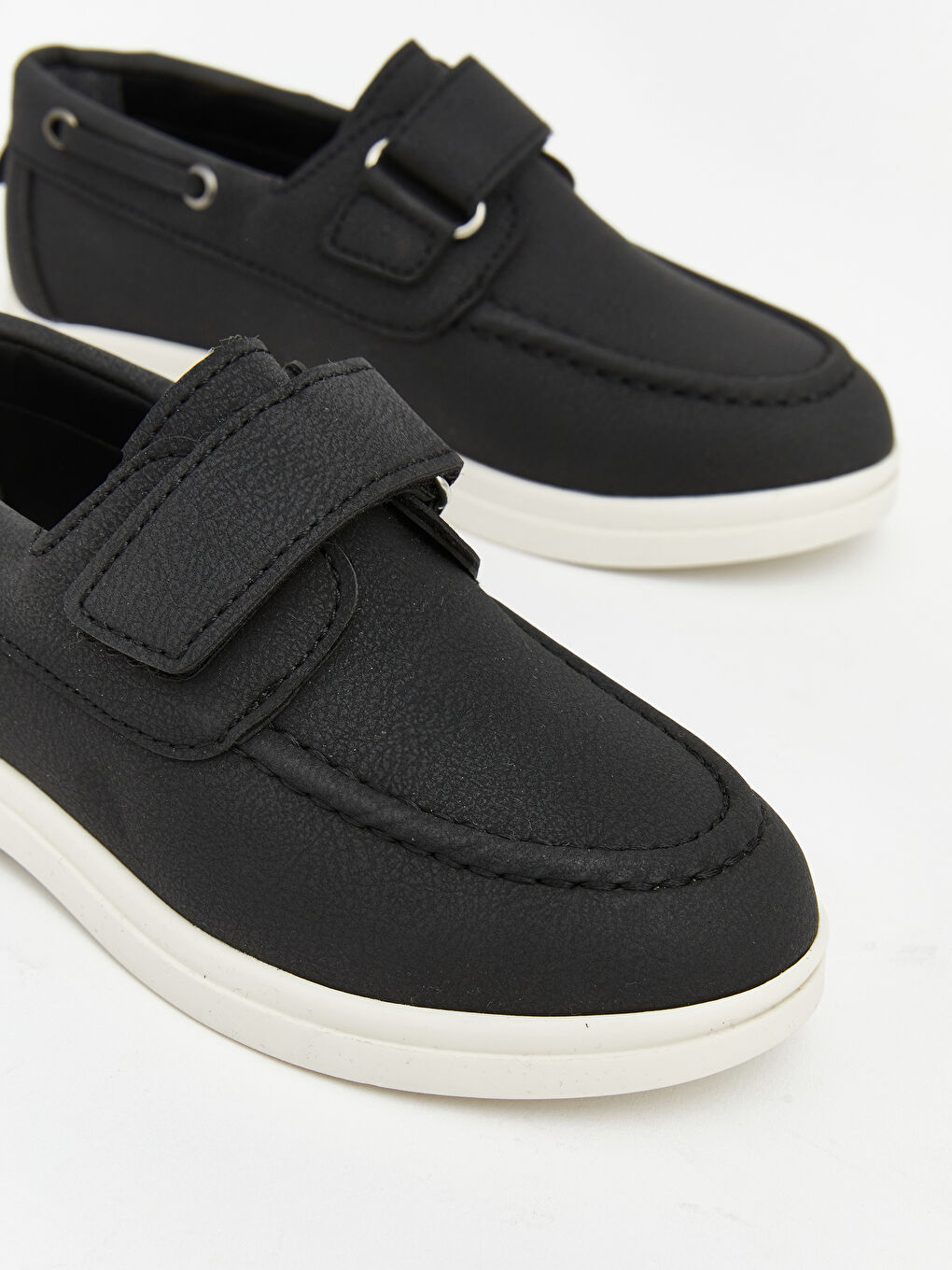 Siyah Deri Görünümlü Erkek Çocuk Klasik Ayakkabı	-2