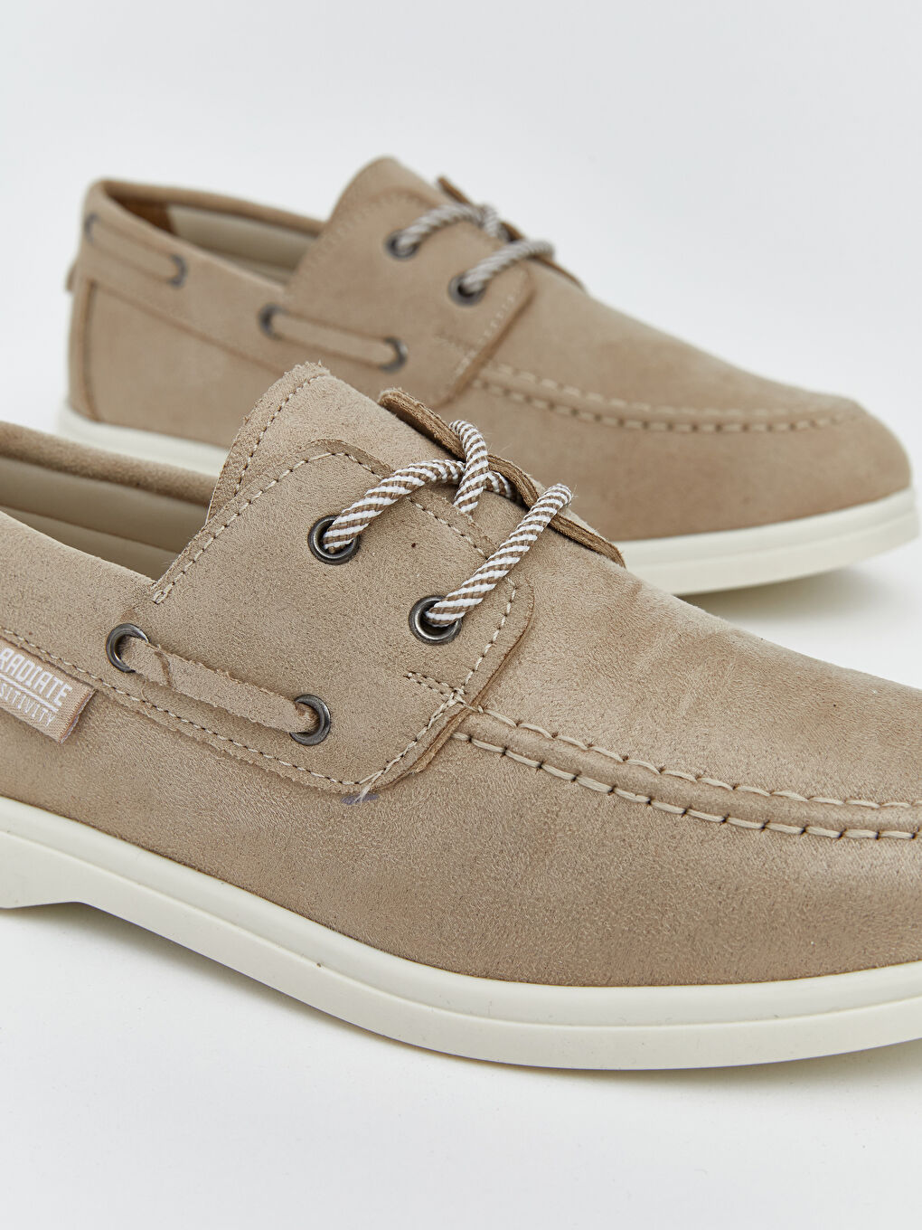 Bej Bağcıklı Erkek Çocuk Klasik Ayakkabı-2