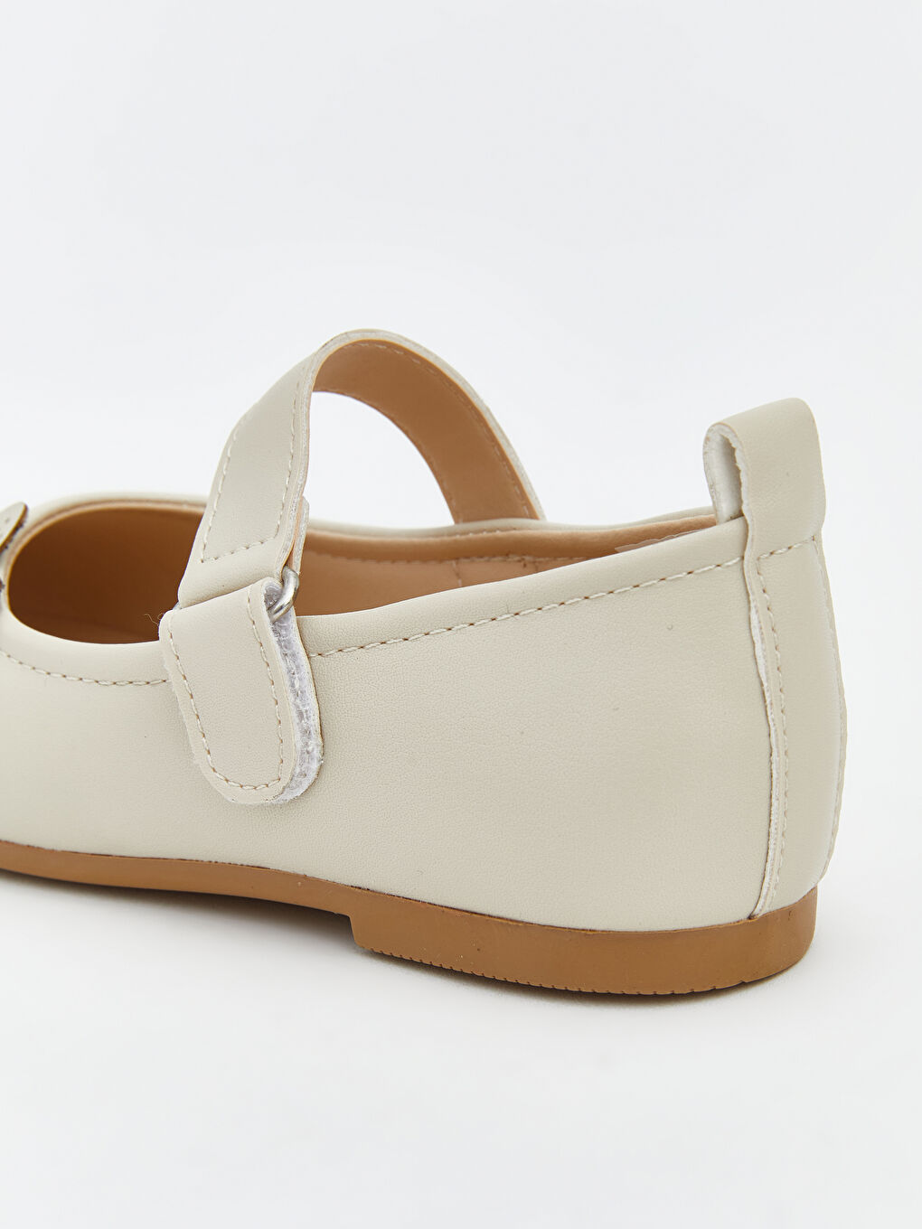 Bej Çiçek Detaylı Kız Bebek Babet-4