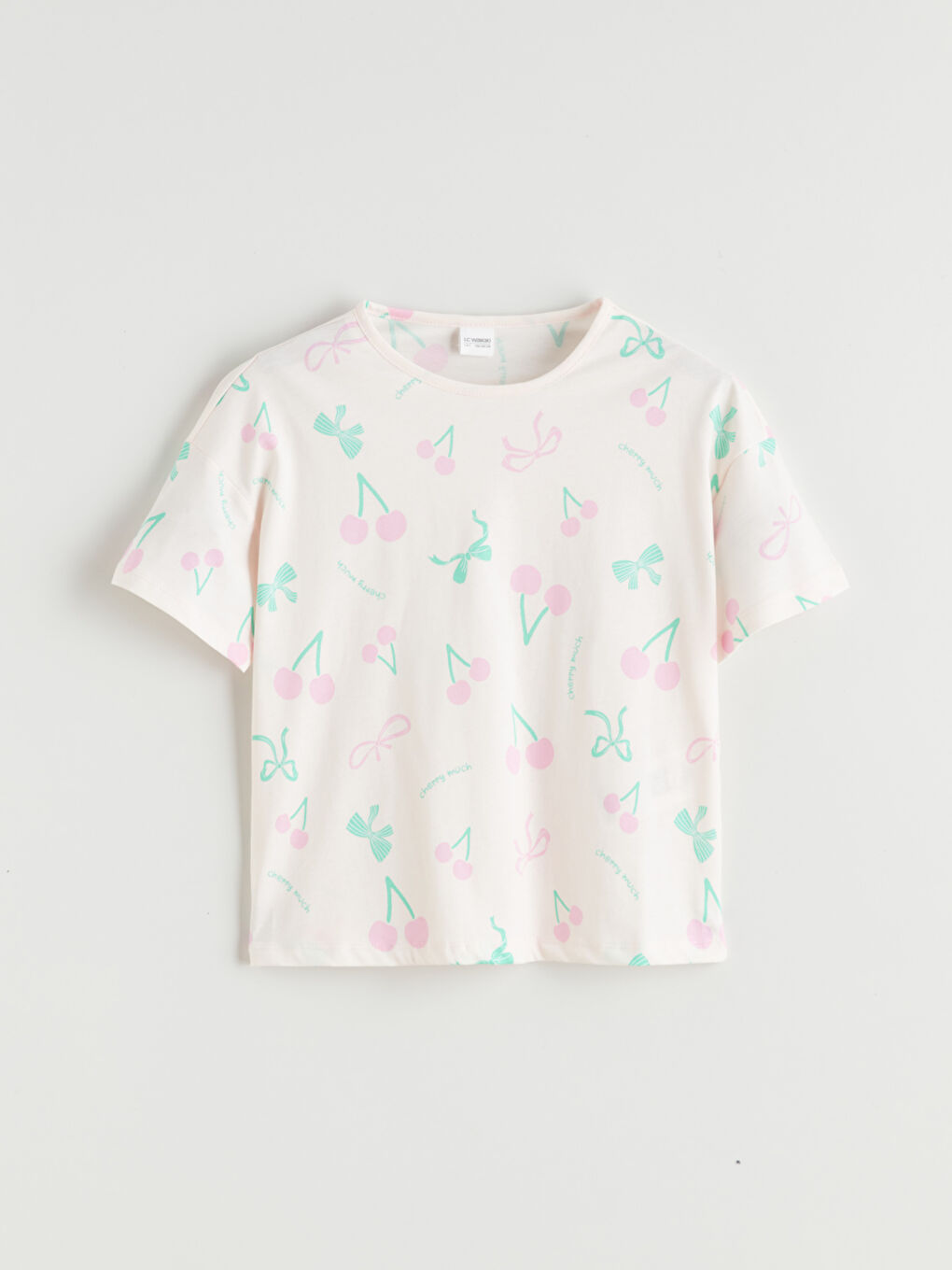 Pembe Desenli Kız Çocuk Şortlu Pijama Takımı-1