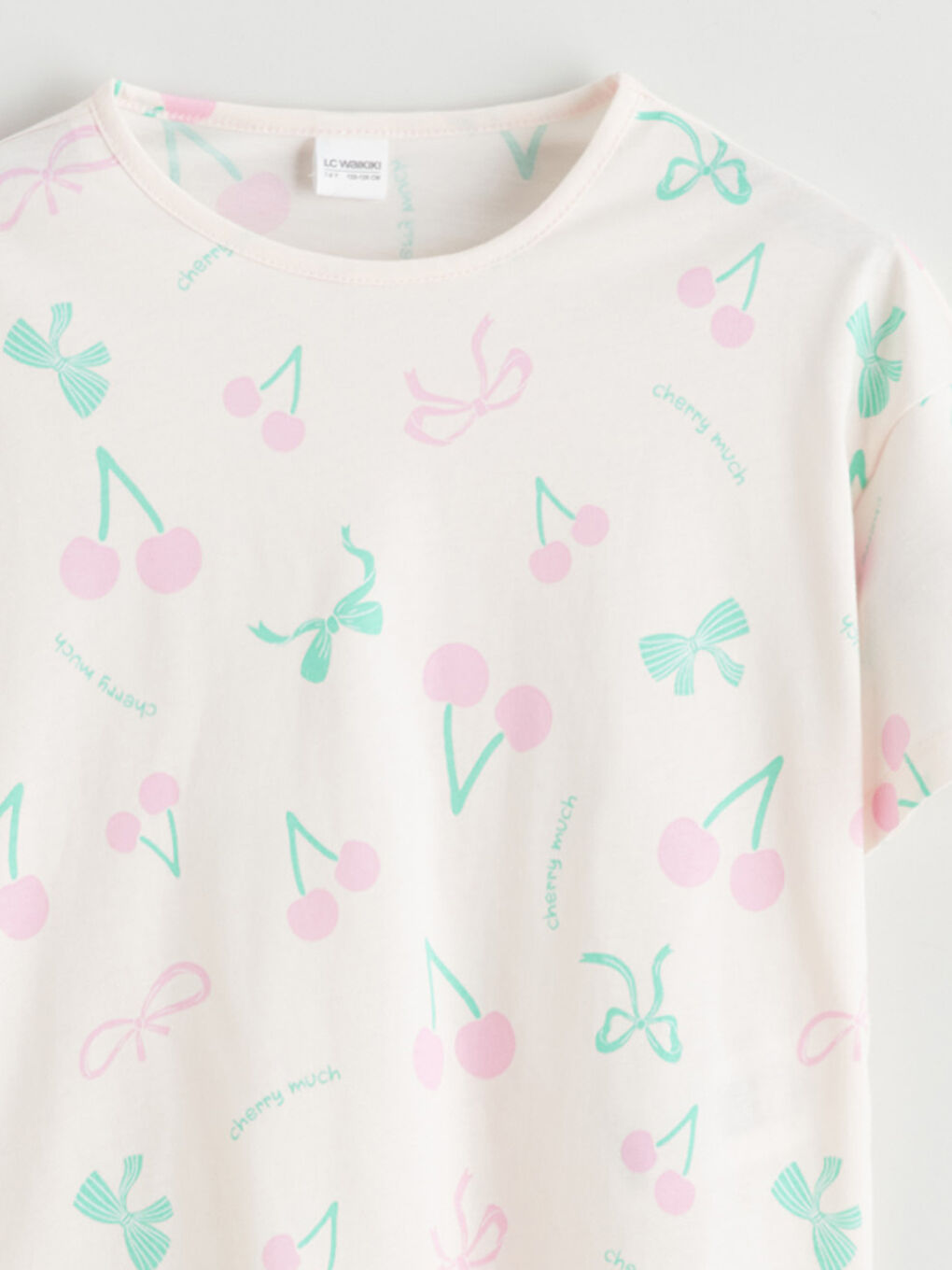 Pembe Desenli Kız Çocuk Şortlu Pijama Takımı-5