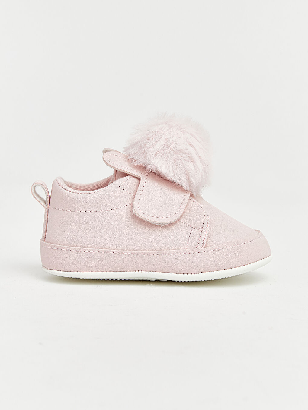 Pembe Cırt Cırtlı Kız Bebek Ev Ayakkabısı-1