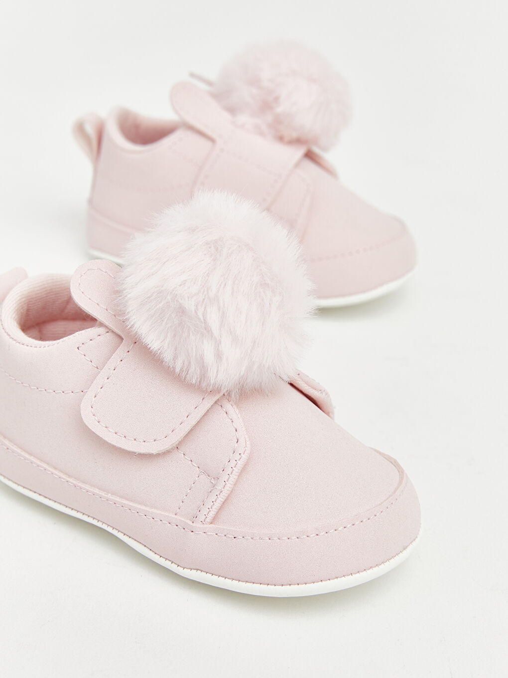 Pembe Cırt Cırtlı Kız Bebek Ev Ayakkabısı-2