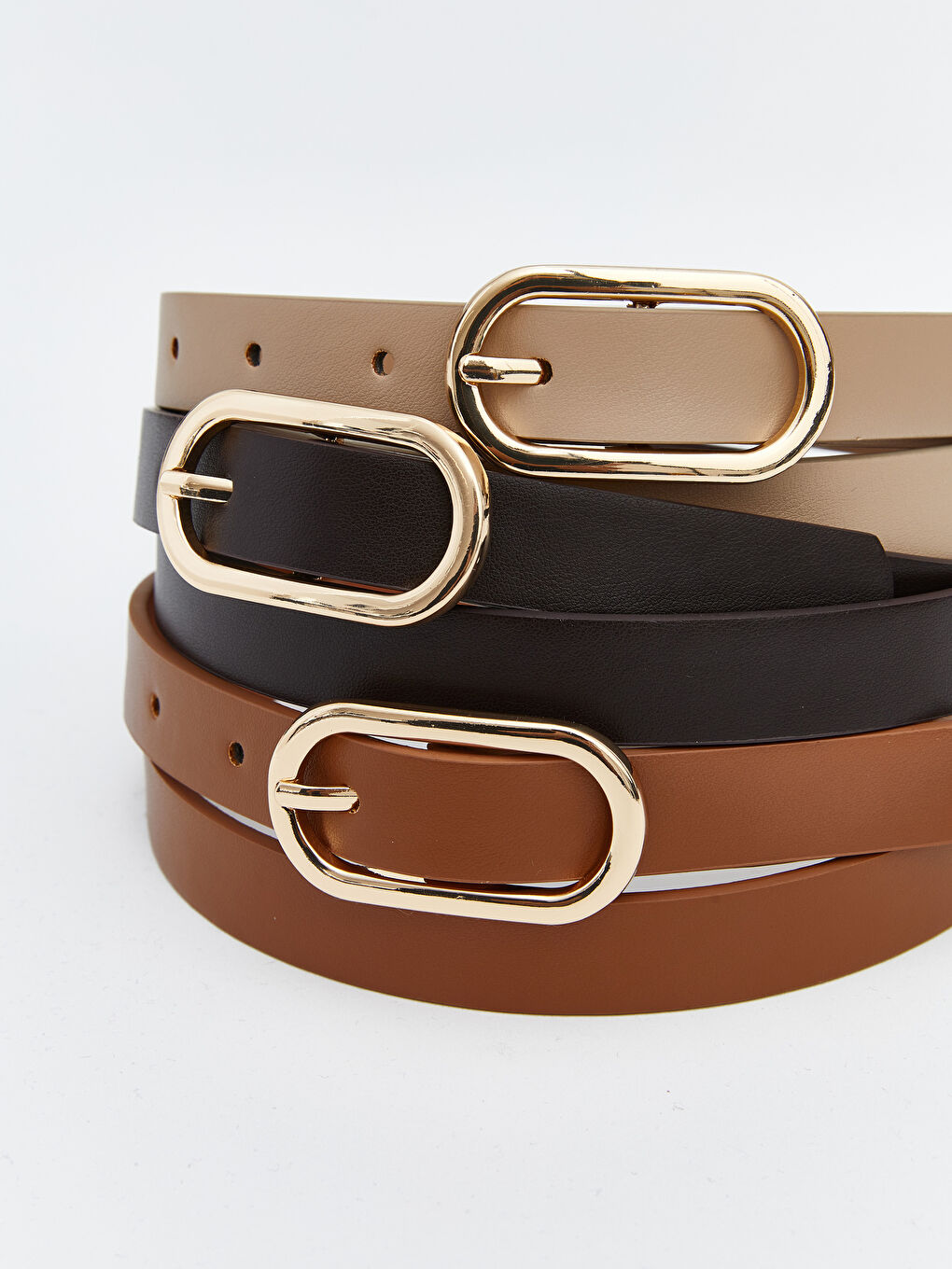 Women's Faux Leather Belt Set of 3-4