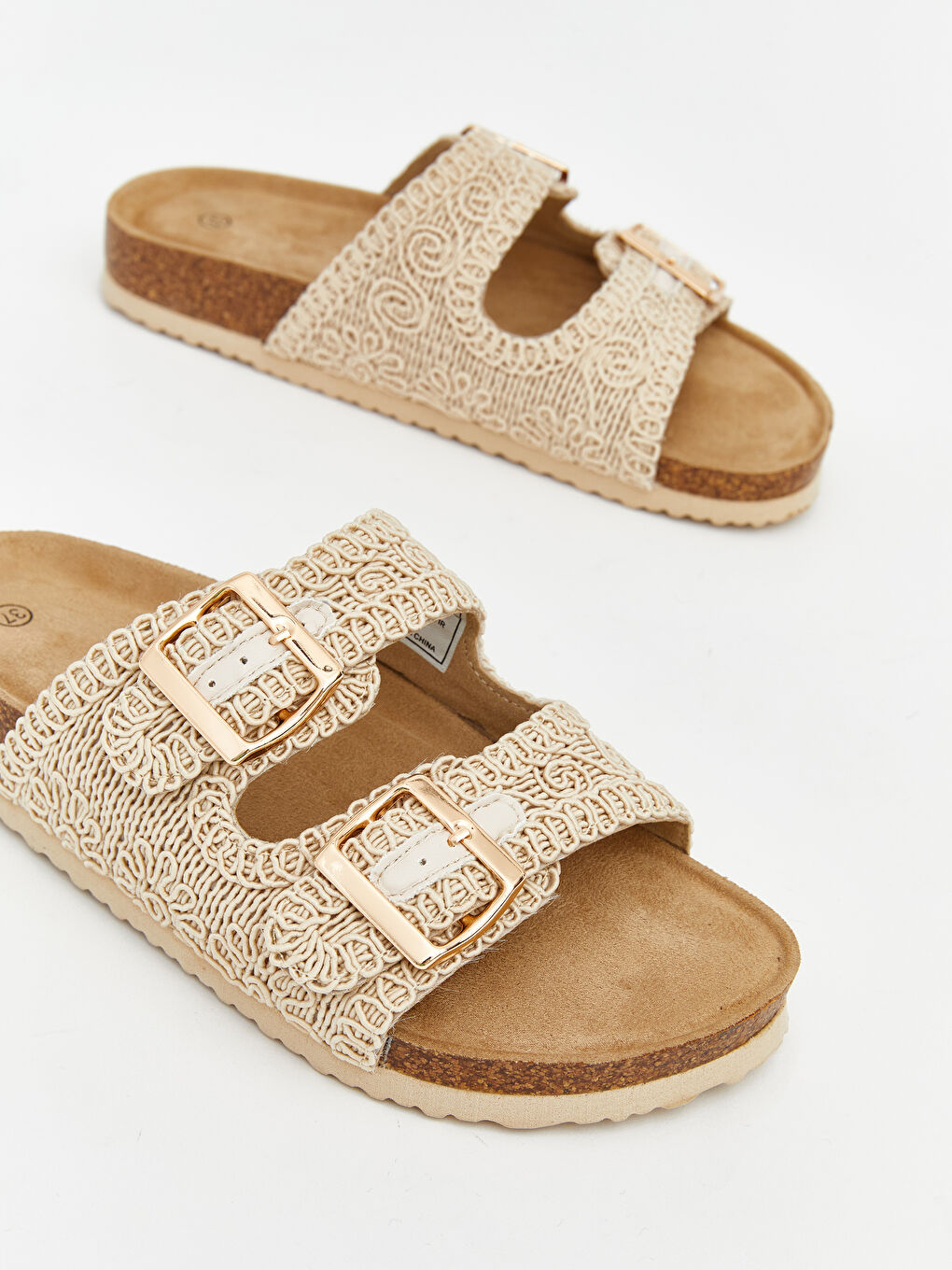 Double Strap Women's Sliders-2