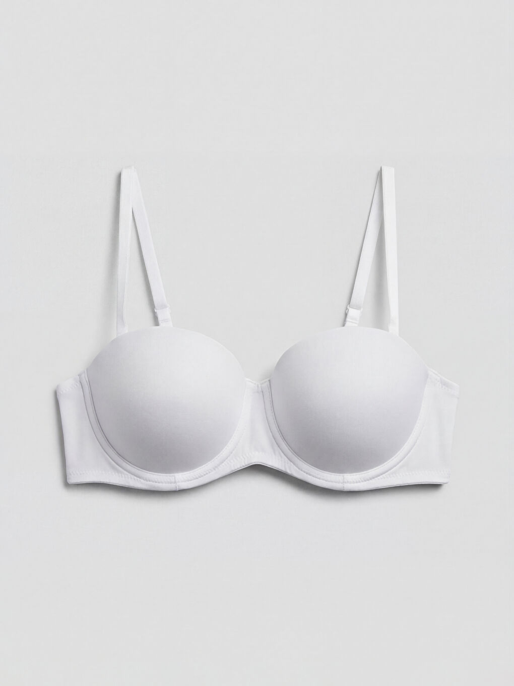 Siyah Balenli Yarım Dolgulu Straplez Sütyen 2'li-1