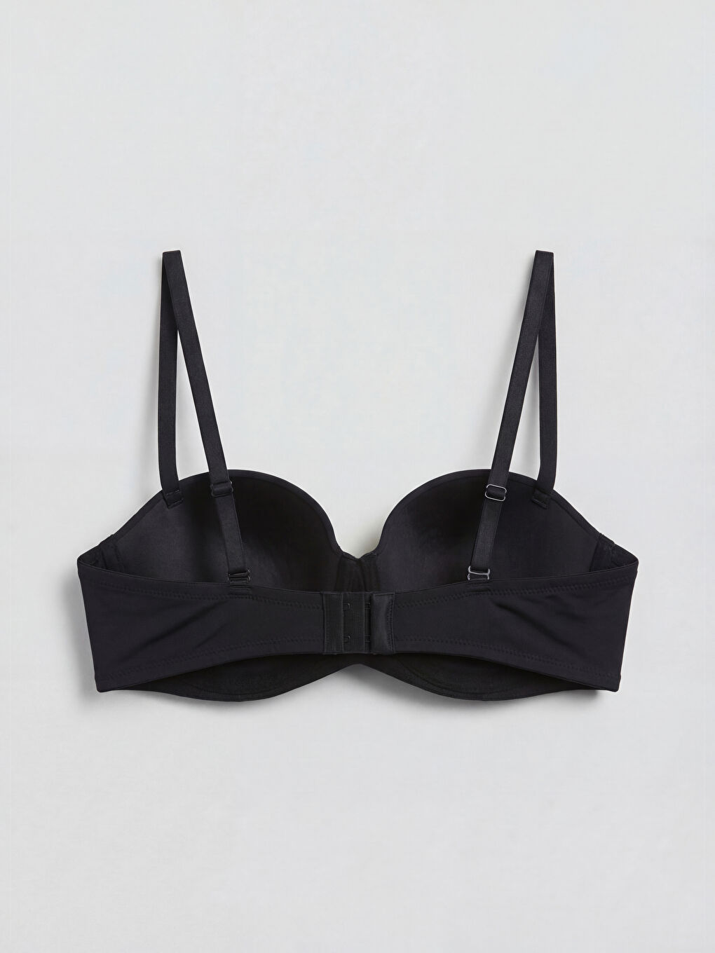 Siyah Balenli Yarım Dolgulu Straplez Sütyen 2'li-4