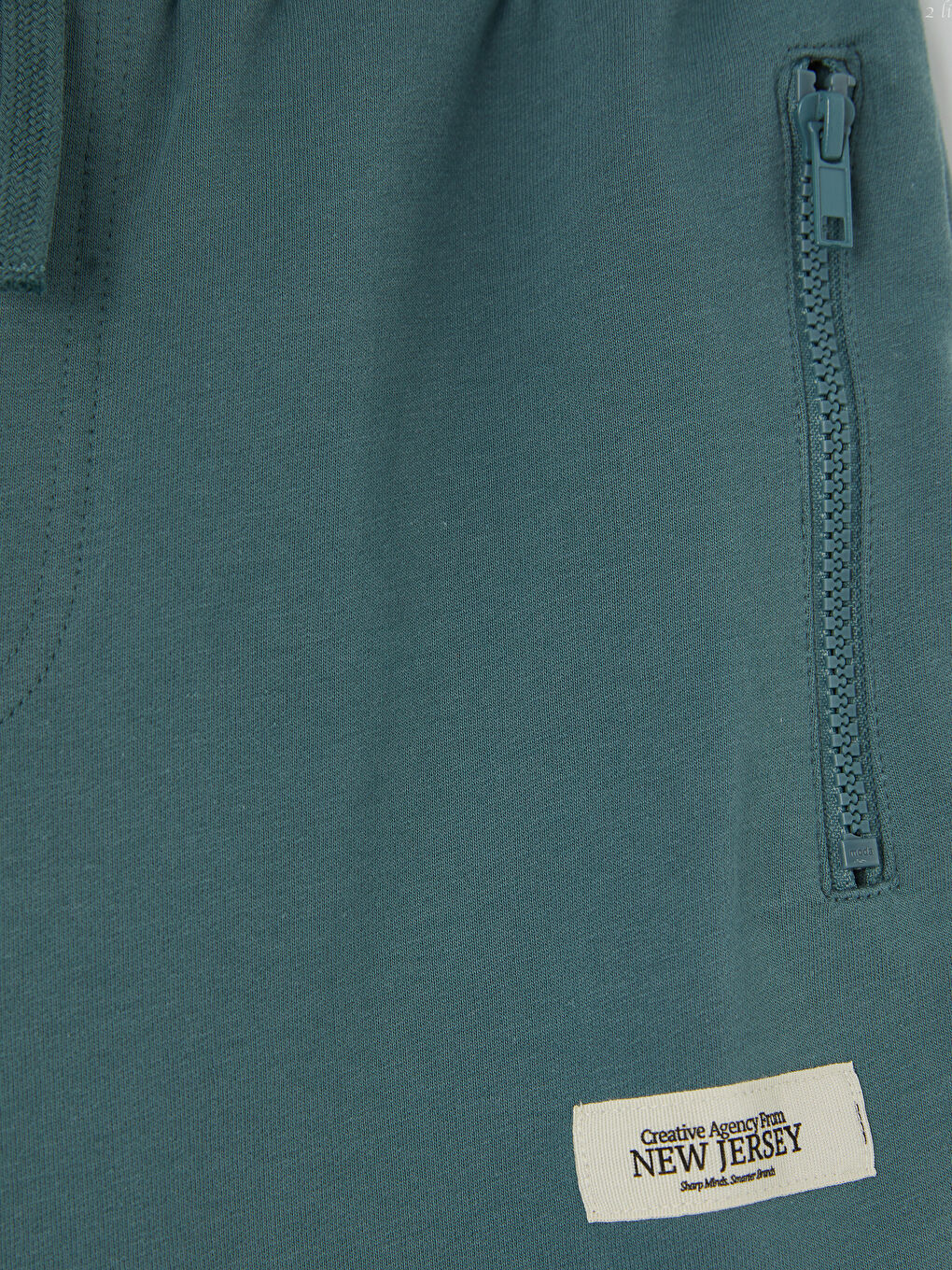 Petrol Beli Lastikli Erkek Çocuk Şort-2