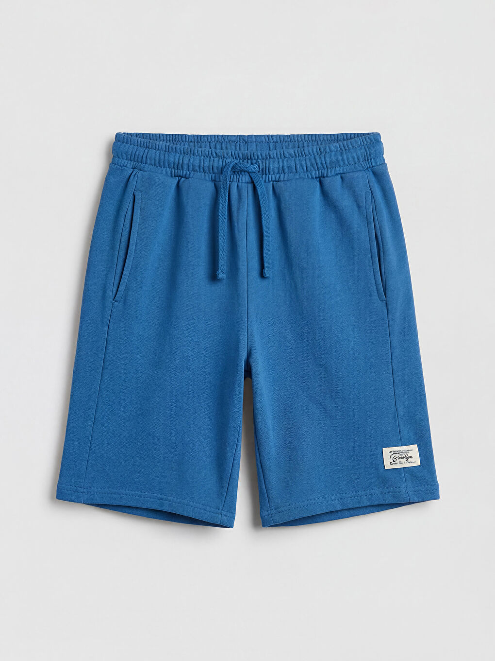 Mavi Bağcıklı Erkek Çocuk Şort