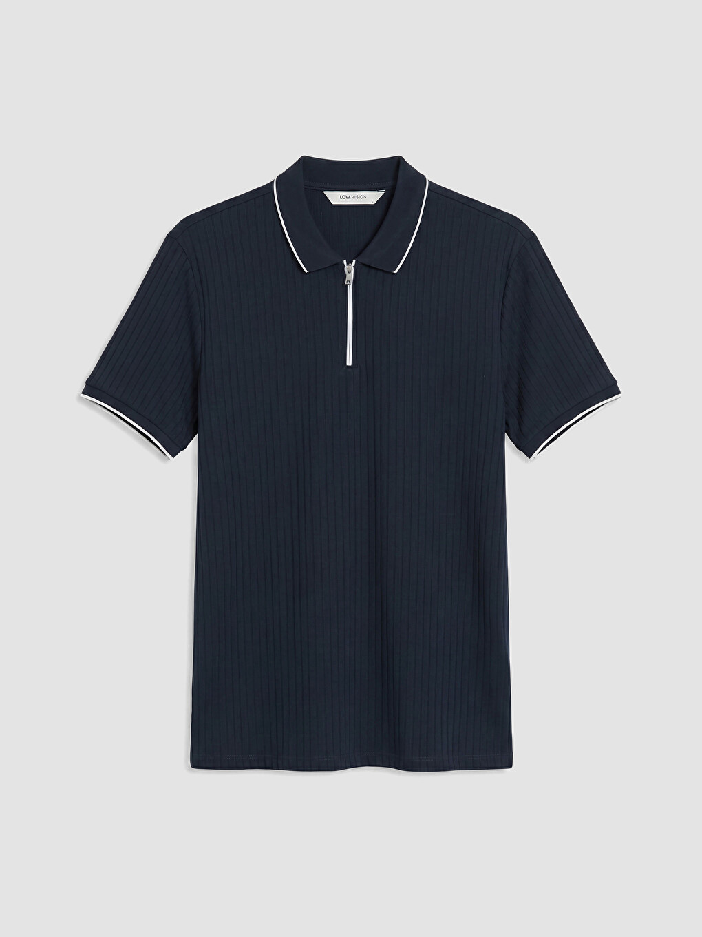 Polo Collar Striped Men's T-Shirt-4