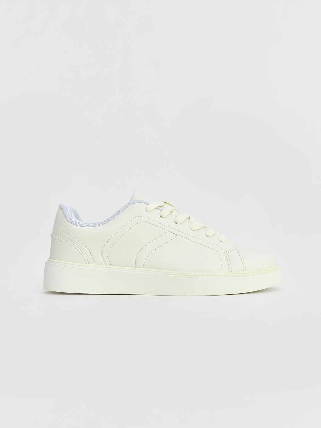 Beyaz Deri Görünümlü Kadın Spor Ayakkabı-2