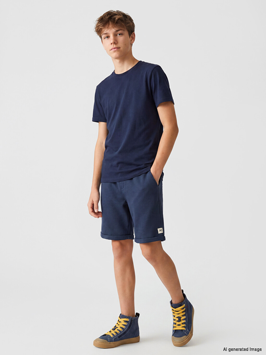 Elastic Waist Boys' Pique Shorts