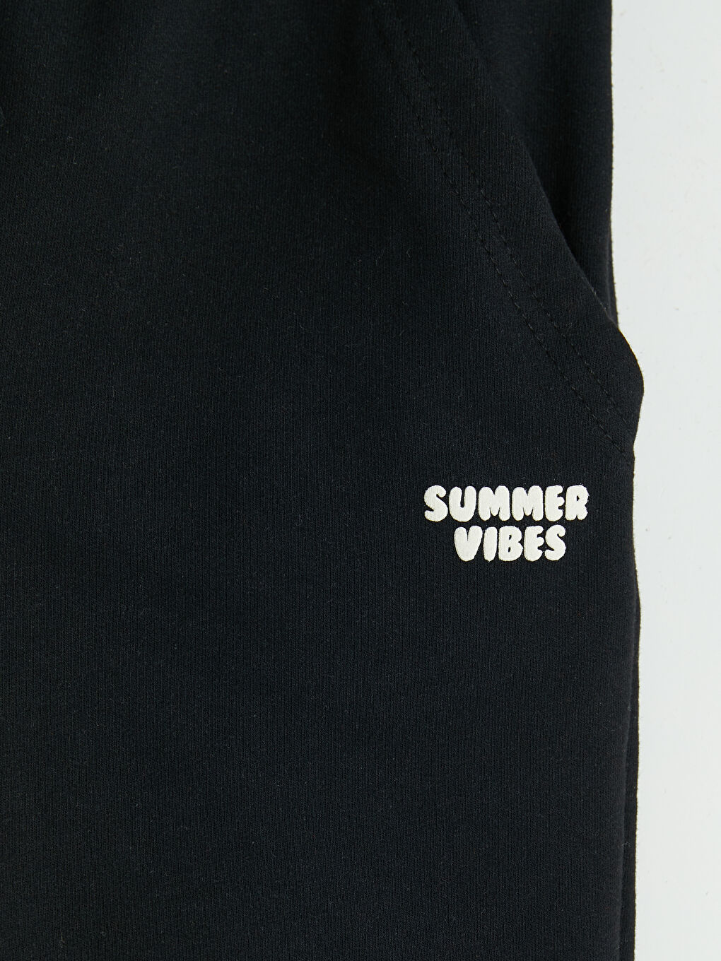 Siyah Beli Lastikli Erkek Çocuk Şort-2