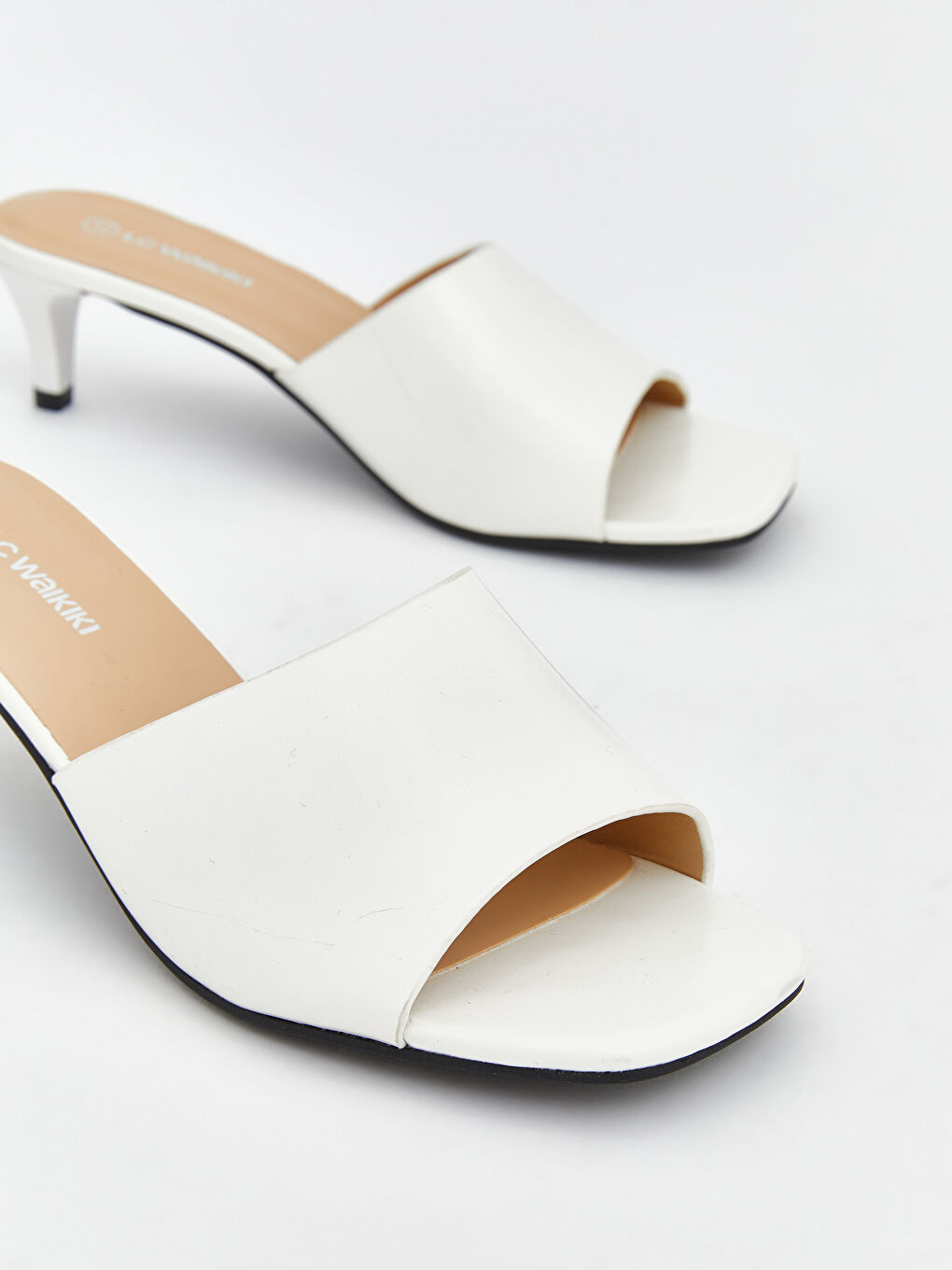 Ψεύτικο Δέρμα Σανδάλια με Τακούνι για γυναίκες-2