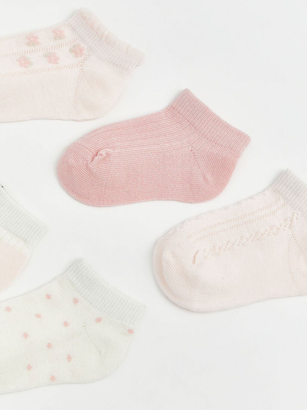 Lot de 5 paires de chaussettes à la cheville pour bébé fille-1