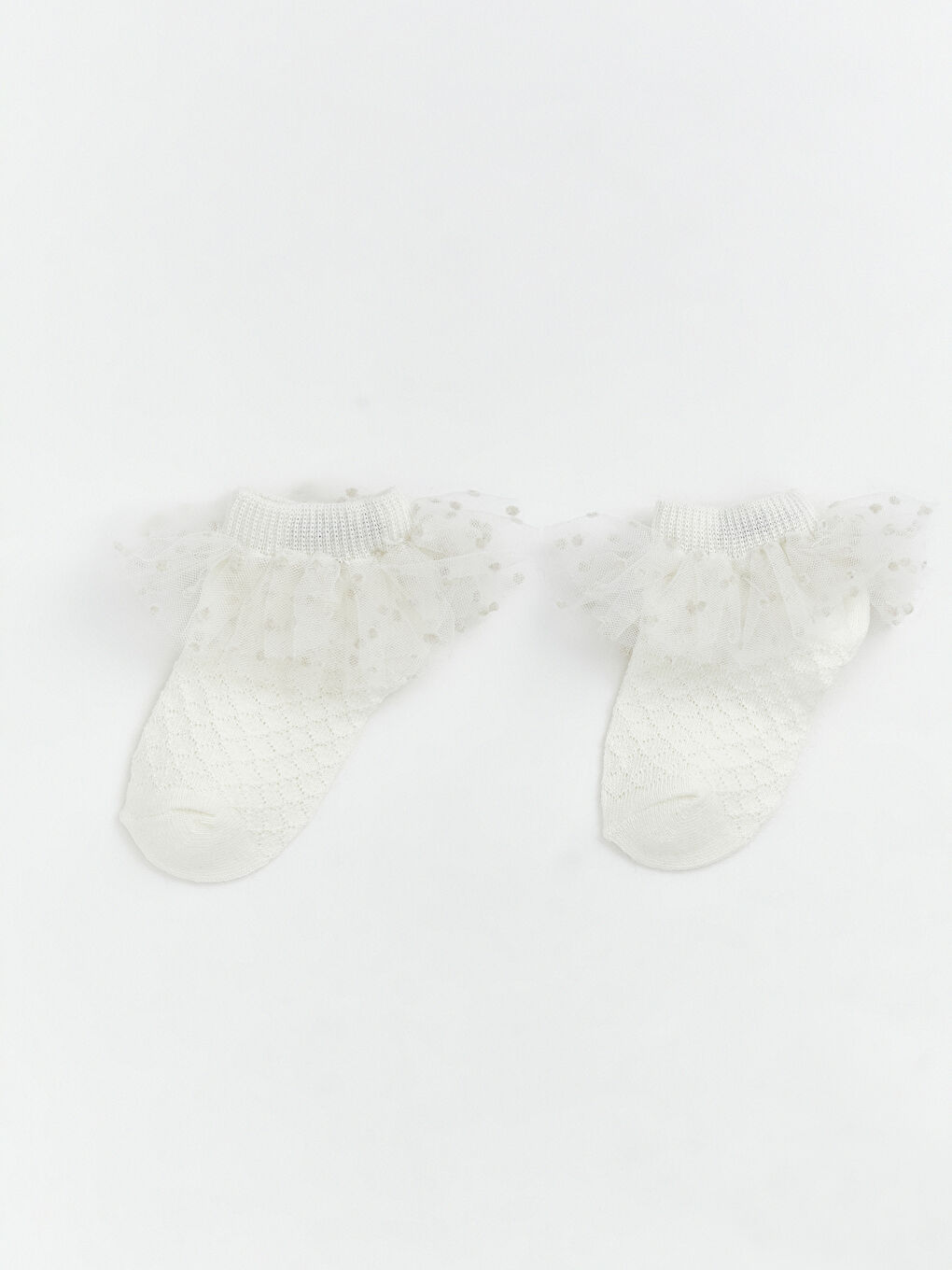 Ruffled Baby Girl Trainer Socks 2-Pack