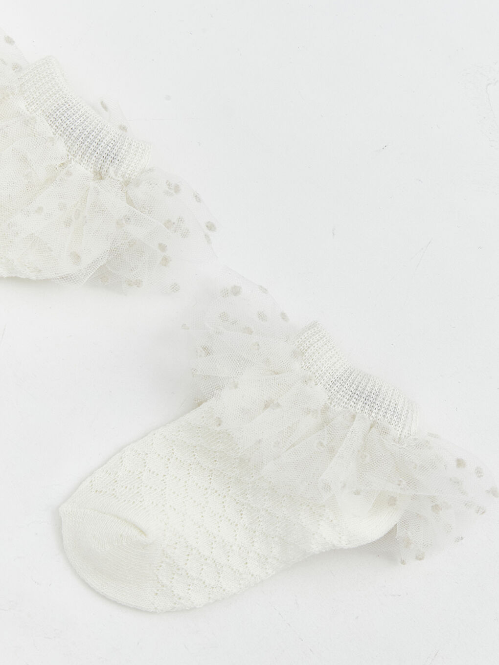 Ruffled Baby Girl Trainer Socks 2-Pack-1