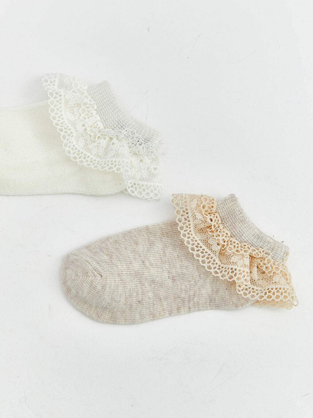 Baby Girl Tulle Trainer Socks 2-Pack-1