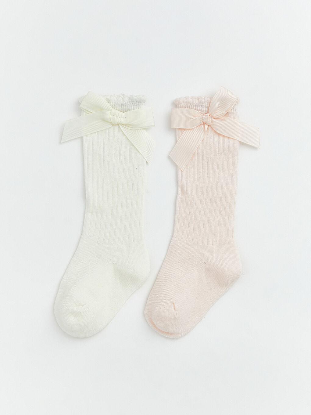 Baby Girl Bow Knee High Socks 2-Pack